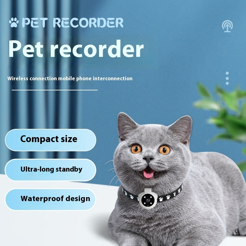 Pet Tracker Collar with Motion & Video Camera for Dogs & Cats